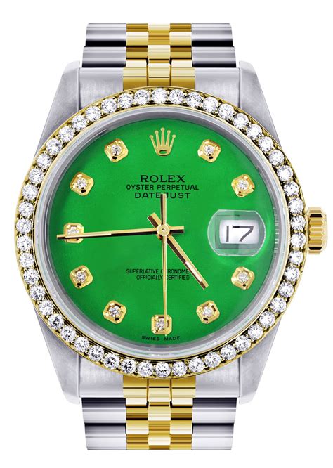 white gold rolex green face|Rolex gold with green dial.